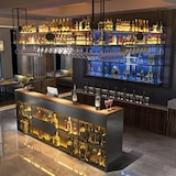 thumbnail of 【TWWW160cm】Maßanfertigung Bartisch Bar Theke Kasse Tresen Eisenkunst Rezeption Empfangstheke L160*B50*H100cm