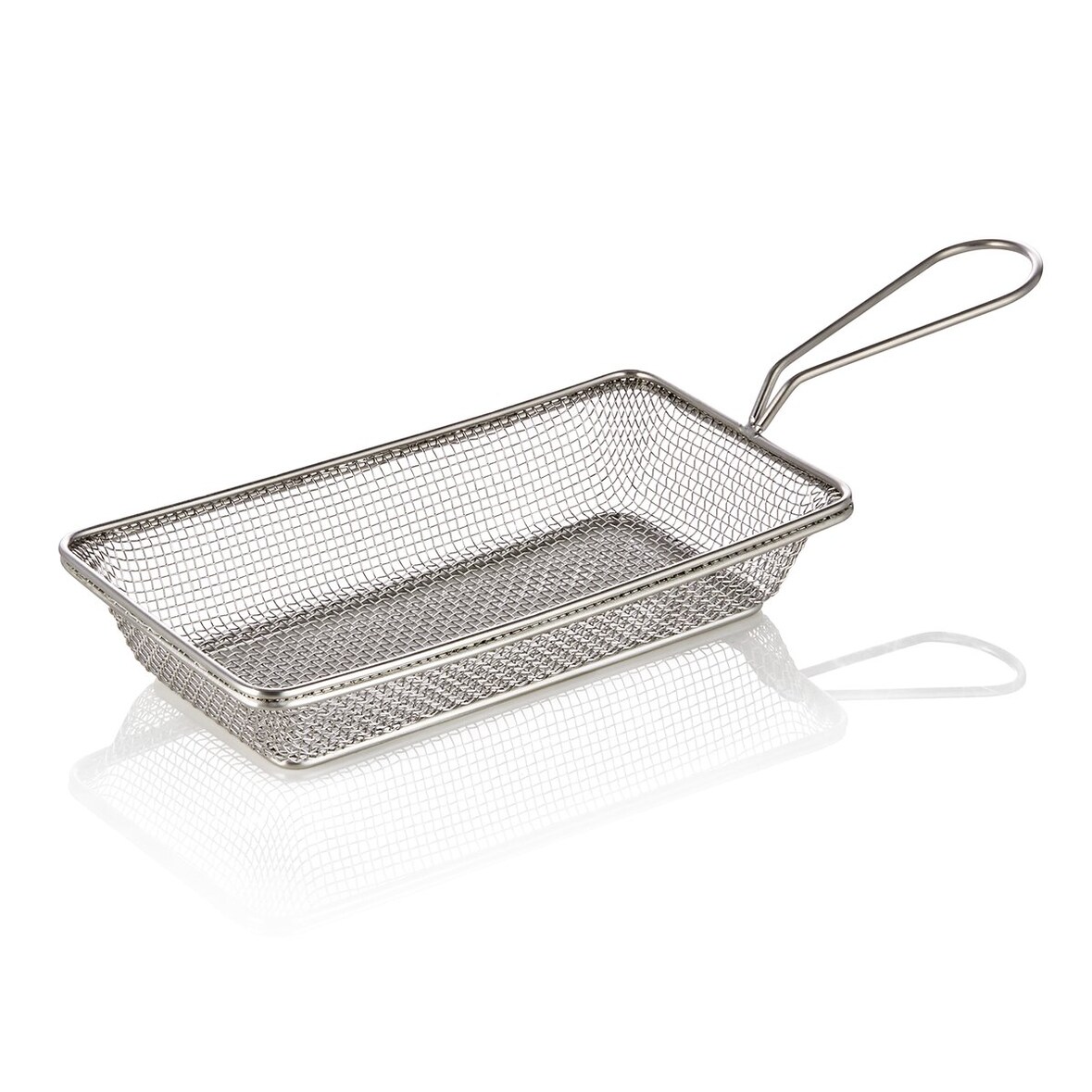 Servier- und Frittierkorb, 22 x 12,5 x 4 cm, Chromnickelstahl