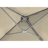 thumbnail of METRO PROFESSIONAL Ombrellone sospeso a 4 teste Tomoko, alluminio, 2 x 2 m, idrorepellente, beige/platino