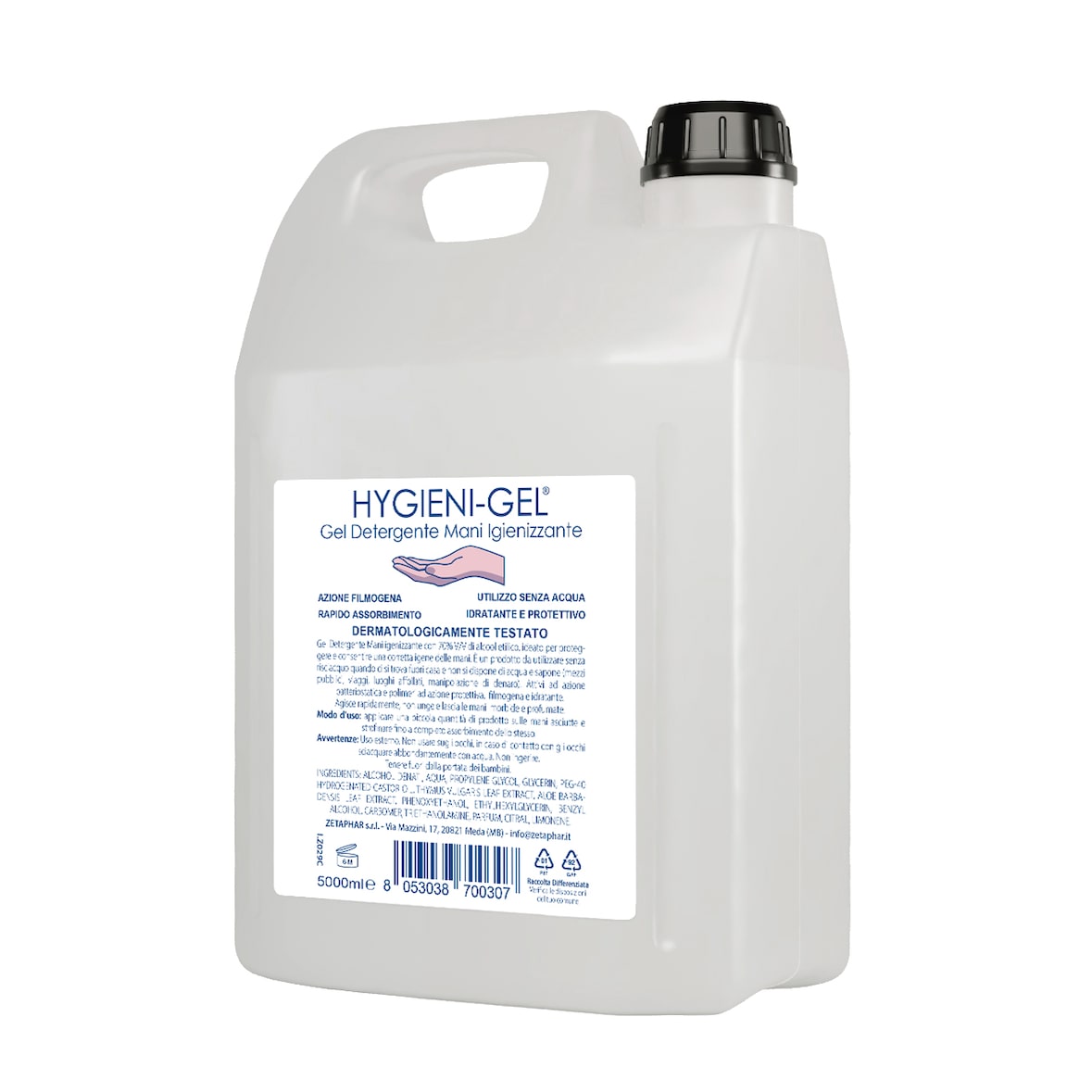 Hygieni-Gel Detergente Mani Igienizzante 5000 ml Confezione da 2