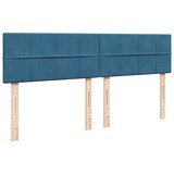 thumbnail of vidaXL Boxspringbett mit Matratze Blau 200x200 cm Samt