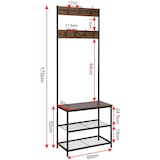 thumbnail of Helloshop26 - Appendiabiti in metallo con 7 ganci marrone scuro 19_0000080