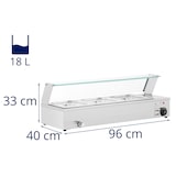 thumbnail of Royal Catering - Royal Catering RCBM_GN1/2_2 Bain-marie Chauffe-plat bain-marie Vitrine bain-marie professionnelle 2 000 W 3 x GN 1/2 Robinet De