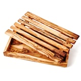 thumbnail of Brotschneidebrett aus Olivenholz mit Krümelfach 30 cm