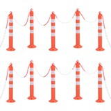 thumbnail of Absperrpfosten TIMM 10er Set mit Kette 75 cm PE | Kettenständer mit Warnkette Gliederkette Sicherheitskette zum Absperren