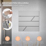 thumbnail of ECD Germany Standbriefkasten Anthrazit Edelstahl mit Zeitungsfach, Postkasten Hellgrau pulverbeschichtet, freistehend