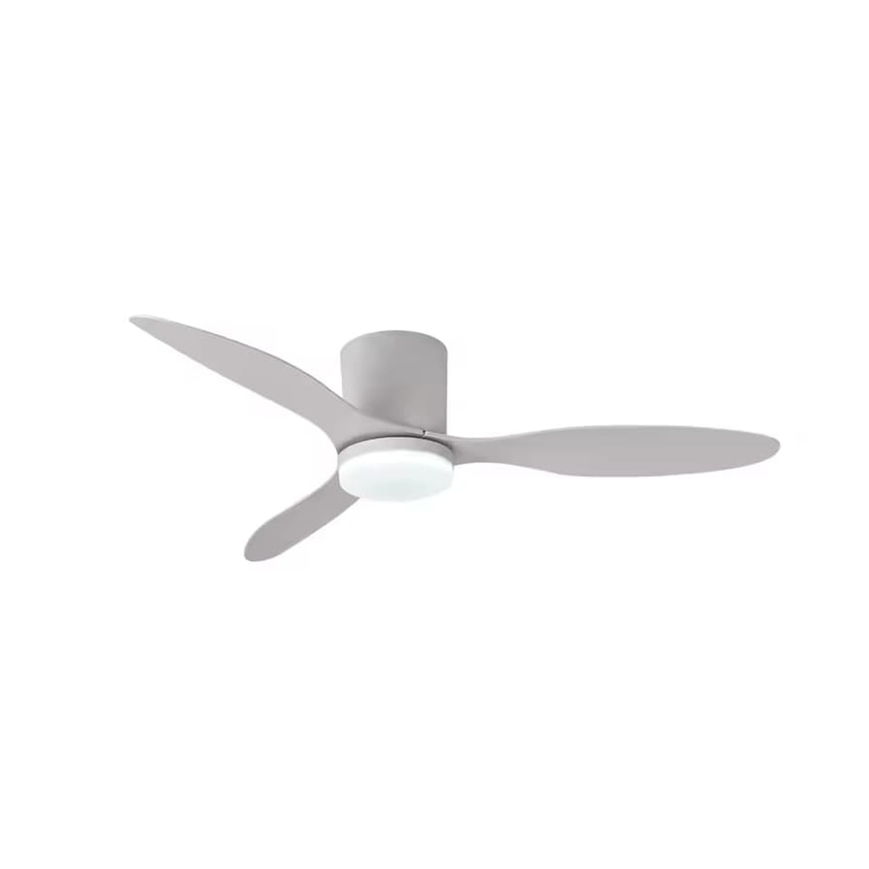 Ventilatore da soffitto con luce e telecomando - Bianco e pale bianche