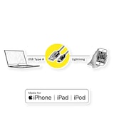 thumbnail of VALUE 8pin naar USB 2.0 kabel voor iPhone, iPod, iPad, 0,15 m