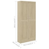 thumbnail of vidaXL Boekenkast Sonoma eiken 82,5x30,5x185,5 cm spaanplaat