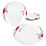 thumbnail of 6er Set Viola Kuchenteller Porzellan 6 Personen Dessert Frühstücks-Teller Blumen