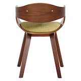 thumbnail of Set van 2 Kingston eetkamerstoelen Stof walnoot/lichtgroen
