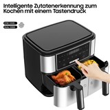 thumbnail of Dual Zone Heißluftfritteuse Doppelkammer 10L | Airfryer mit 2x5 L Körben, Friteuse Heissluft ohne Öl, 8 Programmen, Vorheizen&Warmhalten, 2600W