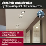 thumbnail of Paulmann LED-inbouwlamp 3-Step-Dim Cole Coin Set van 3  IP44 rond 88mm  Coin 3x6W 3x470lm 230V dimbaar 2700K Zwart#Goud mat 93404