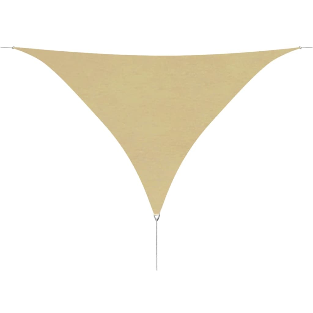 Helloshop26 - Dreieckiges Sonnensegel/Sonnenschirm aus Oxford-Gewebe 3,6 x 3,6 x 3,6 m beige 02_0008671