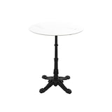 thumbnail of METRO PROFESSIONAL Mesa de comedor gastro, acero/piedra, aspecto mármol, Ø 60 cm x 74 cm, redonda, blanco