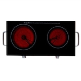 thumbnail of Orbegozo placa vitrocerámica doble PCE 6000, cristal Templado, cuerpo acero inox, 2 Termostatos, asas aislantes 2800 W