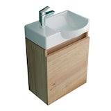 thumbnail of Alpenberger Gäste-WC Waschtisch | Keramik-Waschbecken mit Unterschrank | Badschrank mit Softclose | Vormontierter Waschbeckenunterschrank Badmöbel Set