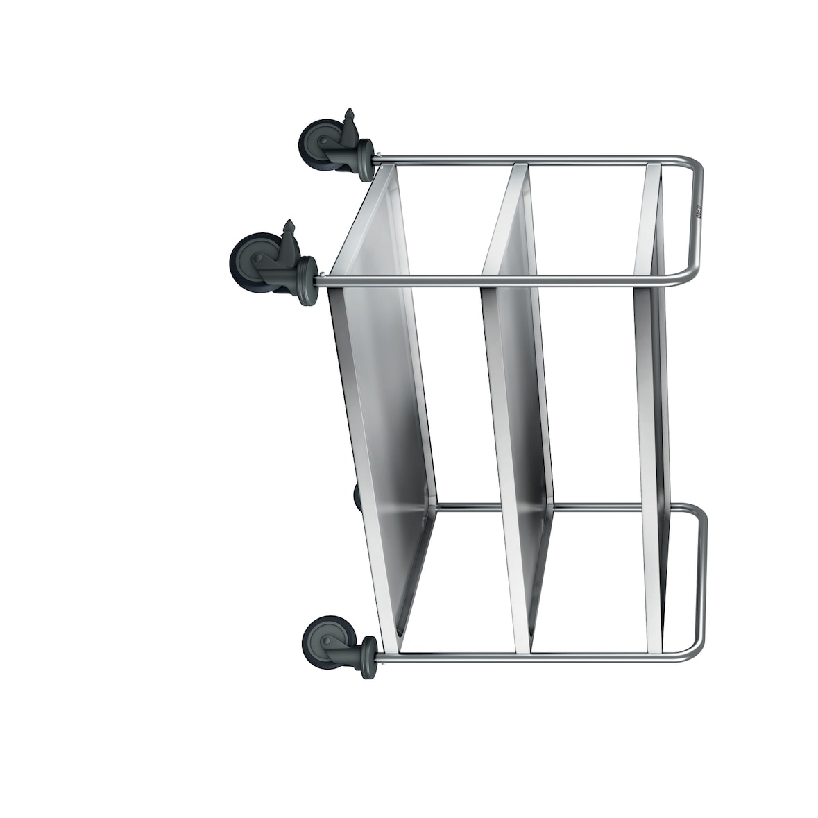 B.PRO Serveerwagen SW 10x6-3 BASIC met wielen vergelijkbaar met luchtbanden.