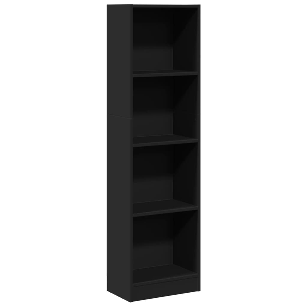 vidaXL Bücherregal Schwarz 40x24x143 cm Holzwerkstoff