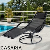 thumbnail of CASARIA® Sonnenliege Wetterfest Liegestuhl mit Armlehne Schaukelliege Wohnzimmer Grau