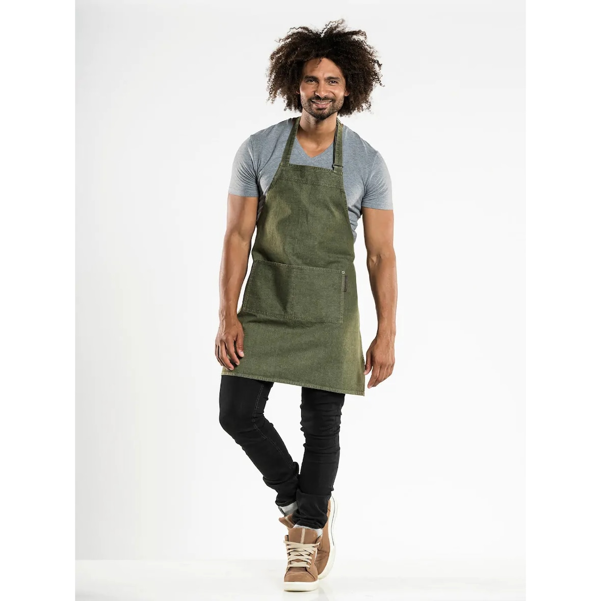 Chaud Devant  50999 Schort groen Denim W70 - L75