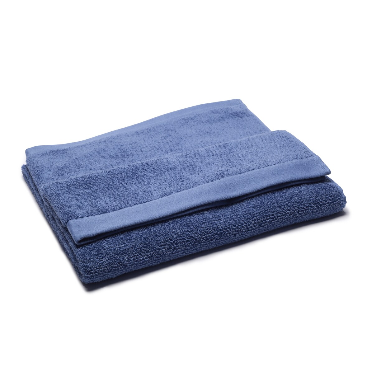 Blank Home Cotone Organico Gots, 40X76, set of 6, 570GSM, Blu