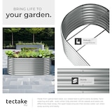 thumbnail of tectake Letto rialzato Flormma, 1257l, zincato, 200x100x80cm 200 x 80 x 100 cm Argento