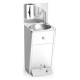 thumbnail of Lavello a colonna in acciaio inox con comando a pedale caldo/freddo accessori inclusi