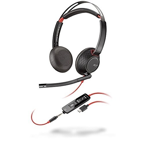 Plantronics blackwire 5220 binaural bandeau noir, rouge - casques audi