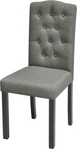 thumbnail of Décoshop26 - Set aus 2 Esszimmer-/Küchenstühlen mit gepolsterter Rückenlehne in grauem Stoff CDS020606