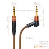 thumbnail of Primewire AUX Audio-Kabel, 3,5-mm-Klinke, gewinkeltes HiFi Stereo Klinkenkabel / Verbindungskabel - 2m