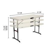 thumbnail of Mesa dobrável ajustável em altura Lifetime 122x61x61-86 cm