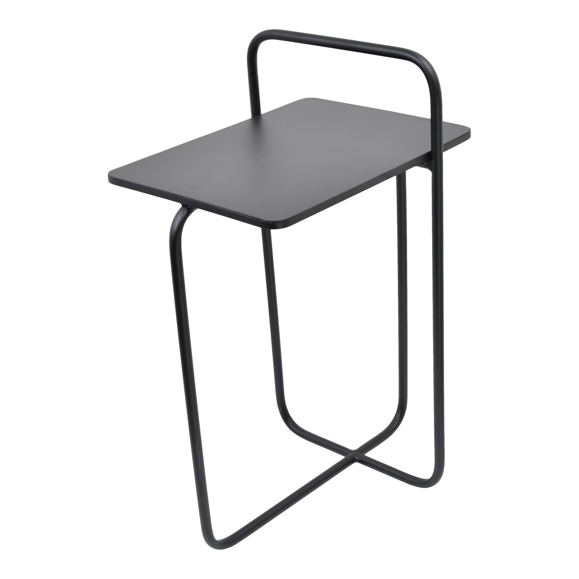 LOFT42 Easy Bijzettafel met Tijdschriften- of Krantenbak - Metaal - Mat Zwart - 62x28x37