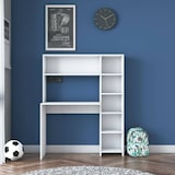 thumbnail of Dmora Scrivania Dghin, Scrittoio multiuso, Tavolo per ufficio porta PC, Piano di lavoro, 113x40h142 cm, Bianco