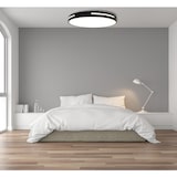thumbnail of LED-Deckenleuchte 40W mit einstellbarem Lichtton und dimmbar, mit Fernbedienung + APP, Ø40cm, Schwarz.