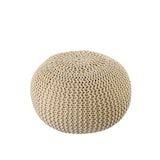 thumbnail of Pouf Outdoor ø 55 o. 45cm Bodenkissen Sitzpouf Hocker wetterfest pflegeleicht & nachhaltig : ø 45 cm creme - warm sand