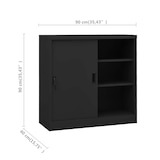 thumbnail of vidaXL Büroschrank mit Schiebetür Anthrazit 90x40x90 cm Stahl