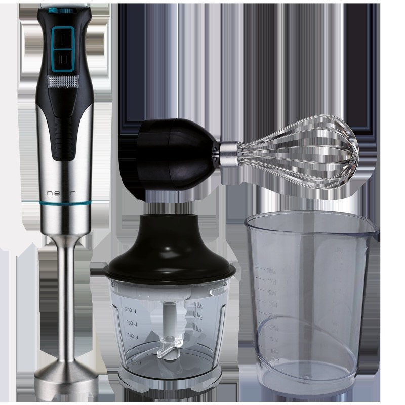 Nevir Nvr8360ba 1200w Edelstahl Standmixer Abnehmbarer Griff mit Zerkleinerer und Schneebesen Aufsatz