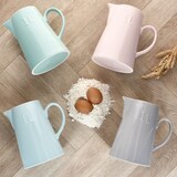 thumbnail of Krug Emilia Mint 1L Steingut grün-creme Milchkanne mit Henkel Saftkaraffe Wasser