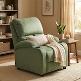 thumbnail of Poltrona relax reclinabile poggiapiedi portaoggetti Laura Light - Verde-SR6201FVC