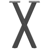 thumbnail of vidaXL Couchtischbeine X-Form 2 Stk. Anthrazit 38x(42-43) cm Stahl