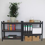 thumbnail of 2x Wohnzimmerregal 150x75x30 cm dunkel Traglast je 650 kg Steckregal Schwerlastregal Lagerregal