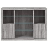 thumbnail of vidaXL Sideboards mit LED-Leuchten 3 Stk. Grau Sonoma Holzwerkstoff