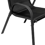 thumbnail of 8er Outdoorstuhl Gartenstuhl Stapelstuhl Metall Anthrazit schwarz