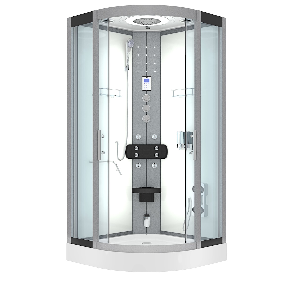Dampfdusche Duschkabine Sauna Dusche D58-00T3 80x80 cm ohne 2K Scheiben Versiegelung