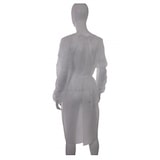 thumbnail of Einweg-Schutzkittel in Weiß zum Binden mit Trikot-Bündchen, PP-Vlies 25g/m² - Gr. L - VE 180 Stück