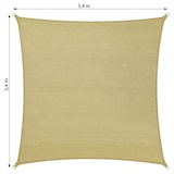 thumbnail of tectake vela ombreggiante quadrata in polietilene, beige - 540 x 540 cm - 402607