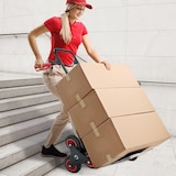 thumbnail of Relaxdays Sackkarre Treppensteiger, klappbare Transportkarre, bis 200 kg, Vollgummireifen, höhenverstellbar, schwarz/rot