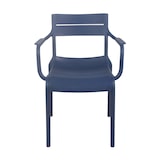 thumbnail of Lot de 4 fauteuils de terrasse en plastique bleu pacific
