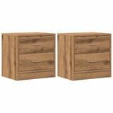 thumbnail of Tables de chevet 2 pcs chêne artisanal bois d'ingénierie – Modèle Harmonie Nuit